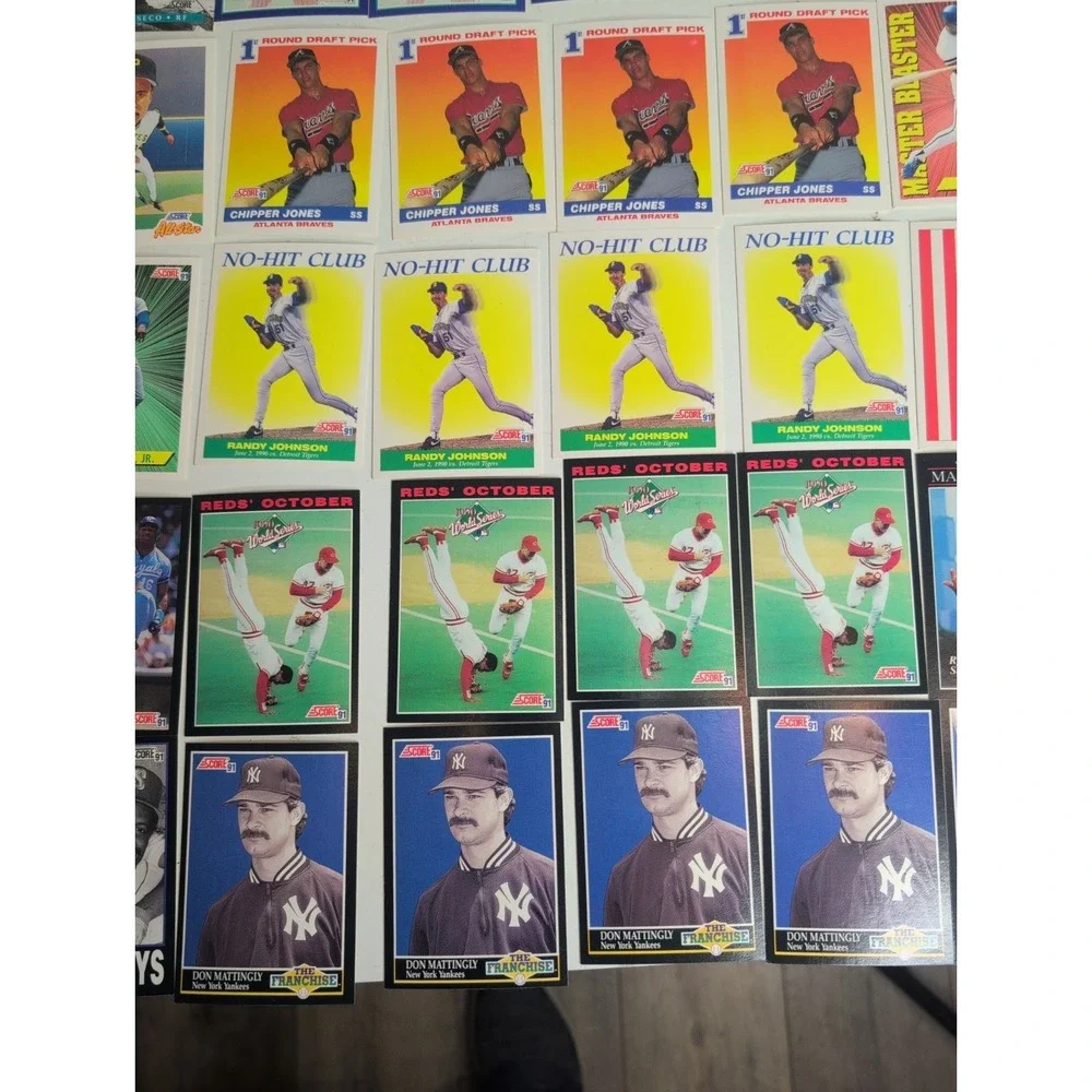 Mixed Lot Of 158 Gradable Baseball Cards 1991 Score Superstars Ken Griffey More!
